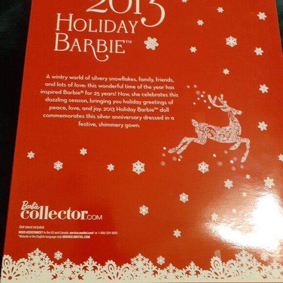 2013 BARBIE HOLIDAY EDITION 25 ANNIVERSARY NWT IN BOX NEW CONDITION - Picture 14 of 17